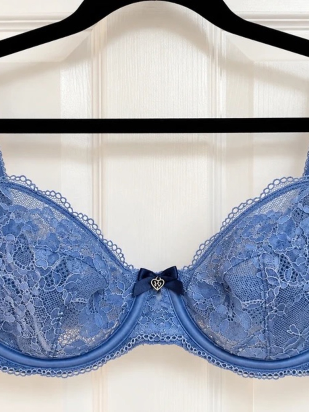 Victoria’s Secret Blue Floral Lace Underwire Bra 34D